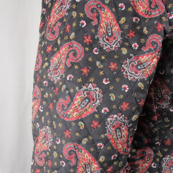 Vintage GrannyCore Boxy Quilted Paisley Blazer Jacket Sz M - Picture 6 of 10